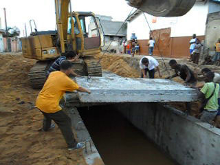 Construction of a new outflet under rue Ogou